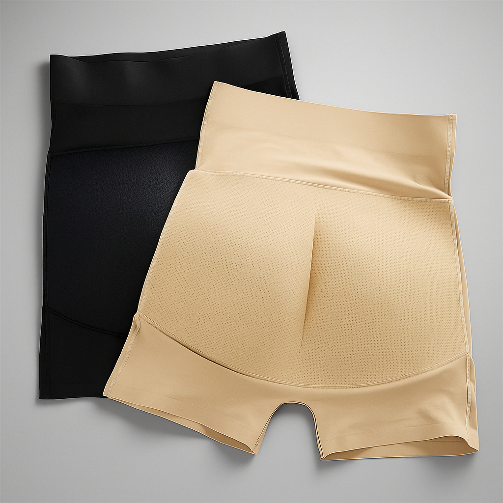 Kit 2 Calcinhas Short Modelador Aumenta Bumbum Bundex Com Enchimento Corte a Laser