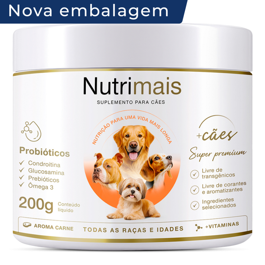 Suplemento Nutrimais Cães Queda de Pelos Pele e Derme Imunidade e Energia 200g
