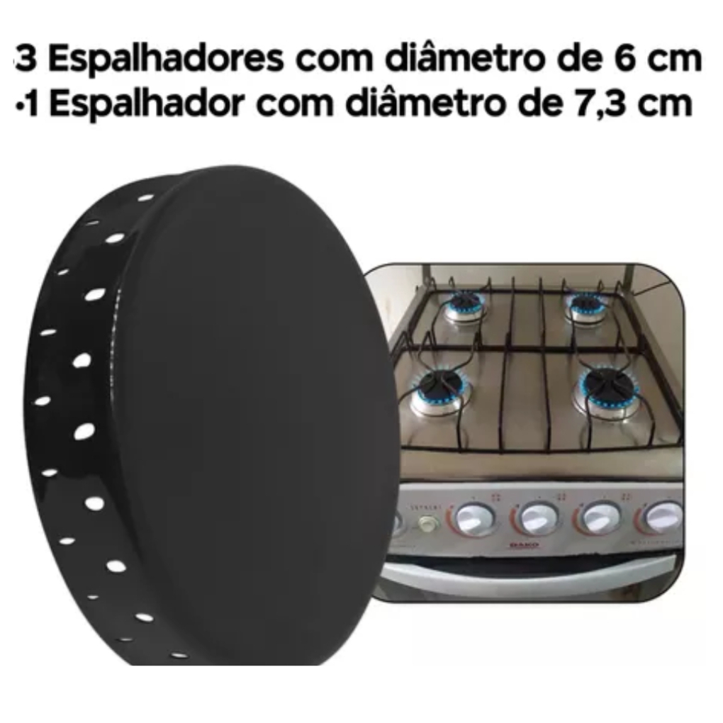 Kit 4 Espalhadores Tampa Dako New Up 1grande E 3pequenas