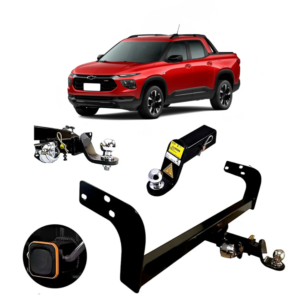 ENGATE REBOQUE REMOVÍVEL CHEVROLET MONTANA 2024 À 2025 700KG RABICHO NOVO COMPLETO NÃO FURA