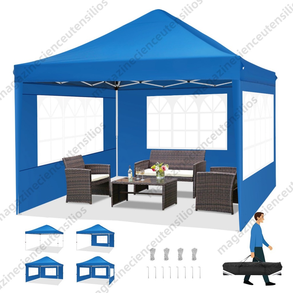 Tenda Gazebo Dobrável Sanfonada Com Parede Lateral 3x3m Branco em Oferta na Shopee