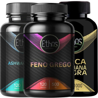 Combo Testo Maca Negra - Ashwagandha -  F Greek em Oferta na Shopee