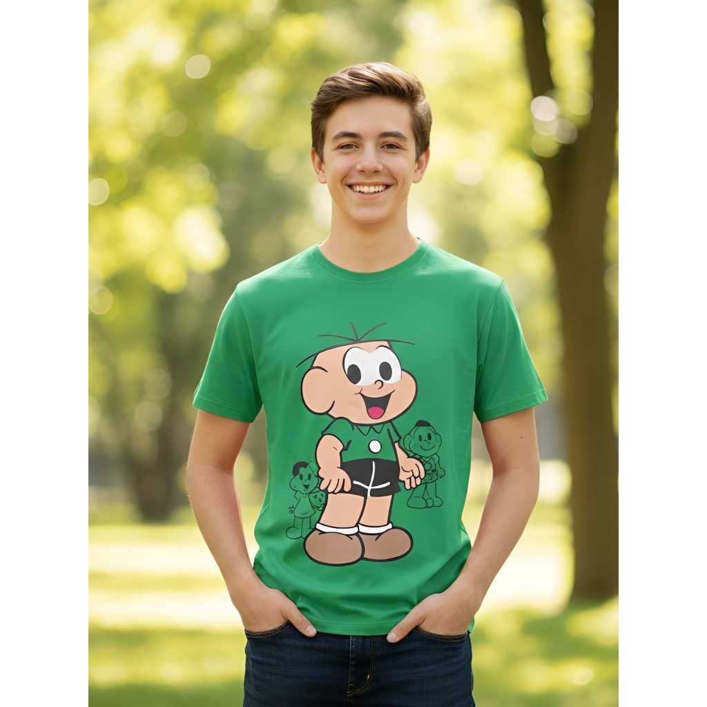 CAMISETA ALGODAO INFANTIL TURMA DAMONICA CEBOLINHA CASCAO SANSAO MAGALI CHICOBENTO PROMOCAO