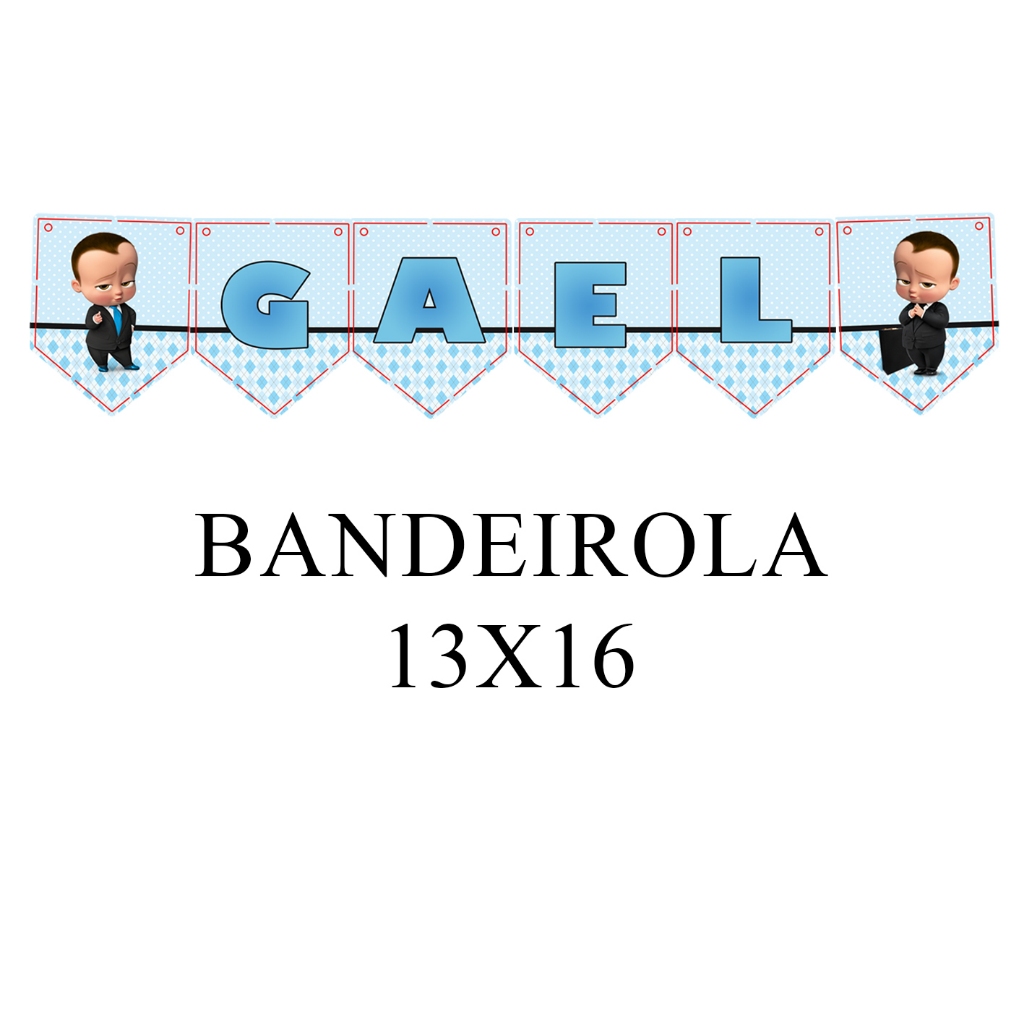 Varal Banner Bandeirola Personalizada Poderoso Chefinho- Aniversário Infantil- Decoração de festa