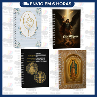 Caderno Devocional Católico A5 | Nossa Senhora, São Miguel, São Bento ou Guadalupe | Oração e Reflexão em Oferta na Shopee