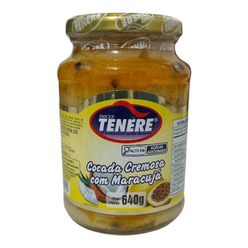 Doce de Cocada Cremosa com Maracujá Tenéne Vidro 640g – O doce mineiro que une cremosidade e sabor tropical