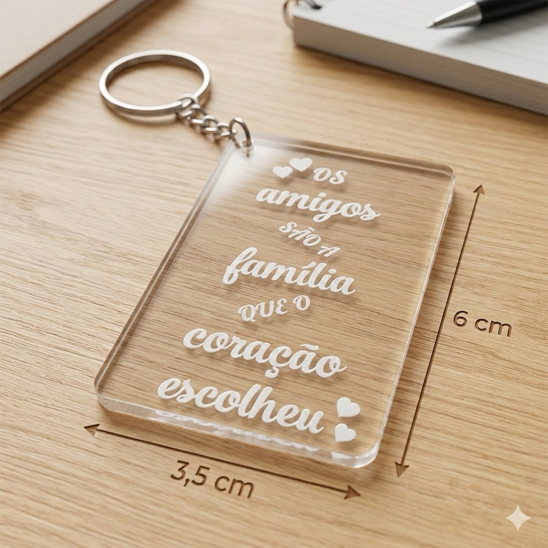 Kit - 50 CHAVEIROS EM ACRÍLICO GRAVADO A LASER em Oferta na Shopee