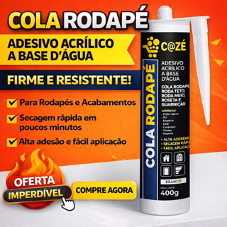 Cola Rodapé Cola Moldura Isopor Colagem Extra Forte  - C@ze em Oferta na Shopee