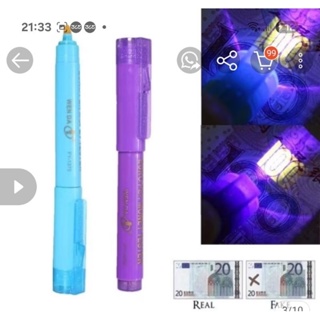 caneta detectora de notas falsas com luz negra em Oferta na Shopee
