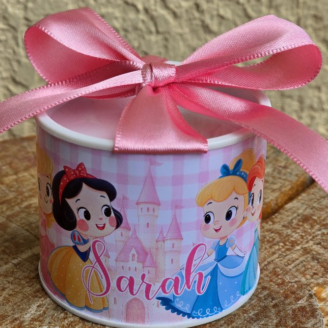 Kit Tubolatas Personalizadas PRINCESAS CUTE | Lembrancinha Maternidade | Aniversário | Chá de Bebê | 5x6 - Vários temas