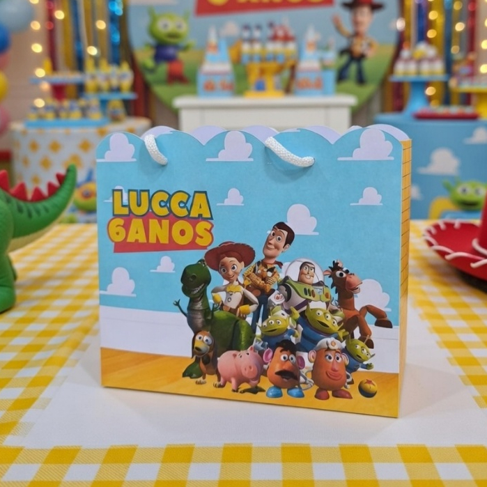 Sacolinha TOY STORY Personalizado Sacolinha Lembrancinha Aniversário TOY STORY PEGUE E MONTE