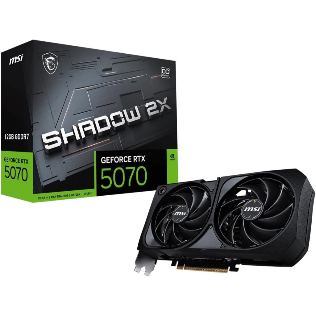 Placa de video MSI GeForce RTX 5070 12G SHADOW 2X OC