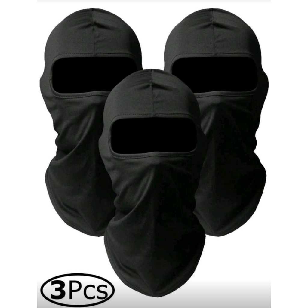 KIT 3 MELHOR TOUCA NINJA BALACLAVA COM PROTEÇÃO FRIO E CALOR COSTURA REFORÇADA E TECIDO RESPIRAVEL MOTOBOY CICLISTA