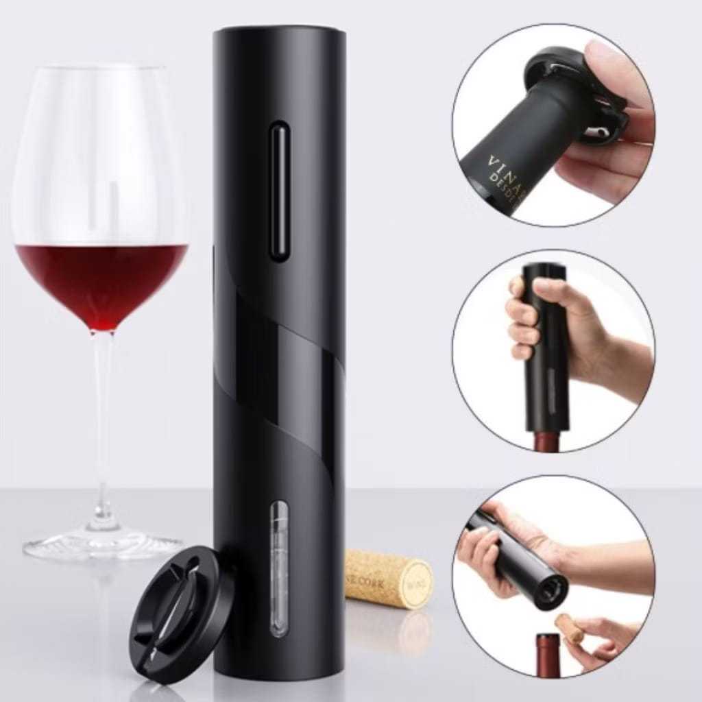 Saca Rolha Abridor De Vinho Elétrico Recarregável Automático  Carregamento por pilhas