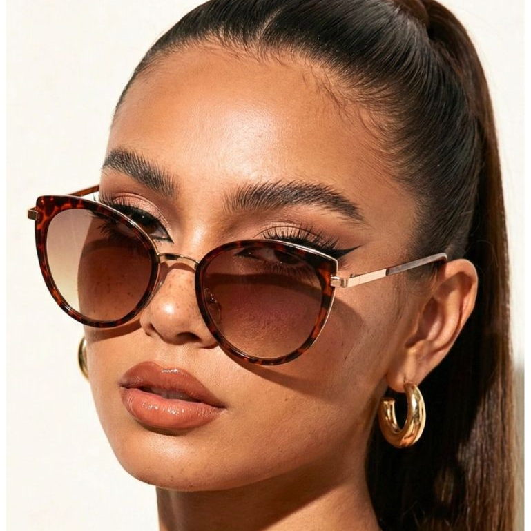 Óculos de Sol London Gatinho Animal Print Premium Vintage Clássico Blogueira Praia uv400 Feminino