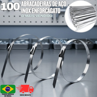 Abraçadeira Aço Inox Enforca Gato Metal 30 cm Kit 100 Unidades em Oferta na Shopee