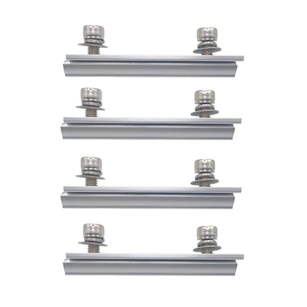 Kit 4 Junção De Trilho Aluminio Para Estrutura Placa energia Solar Emenda para Trilho Solar