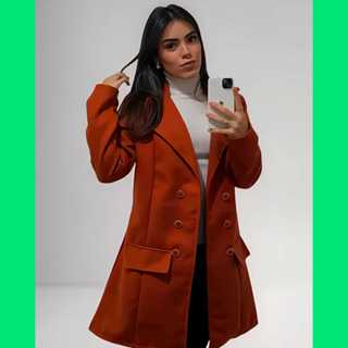 CASACO femenino sobretudo moda de inverno                                                  B004 em Oferta na Shopee