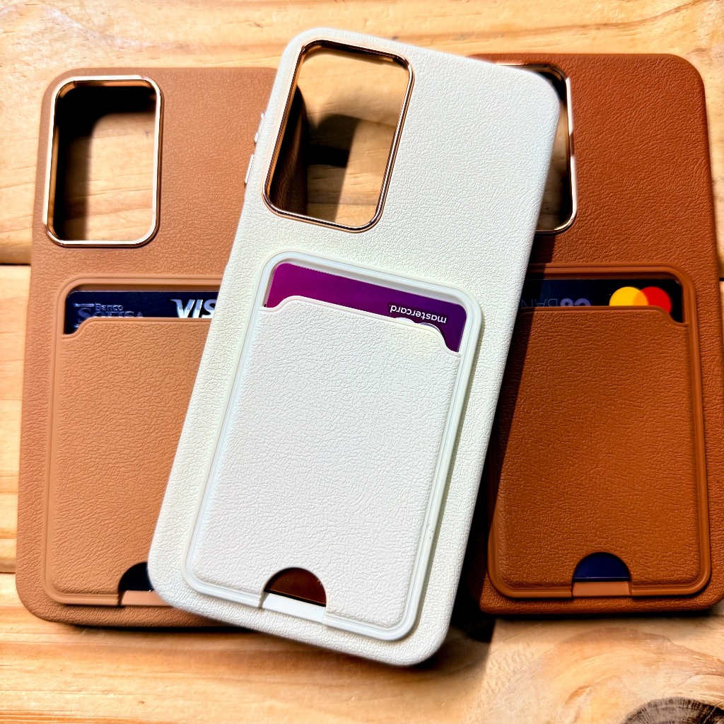 Capa Capinha Anti impacto com Suporte de Cartão Para Samsung S25 FE A17 A07 A06 A14 A15 A16 A13 A56 A26 A36 M15 A55 A35