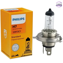 Par Lâmpada H7 Led Luz Branca Philips Original 12v 55w Standard Carro Moto