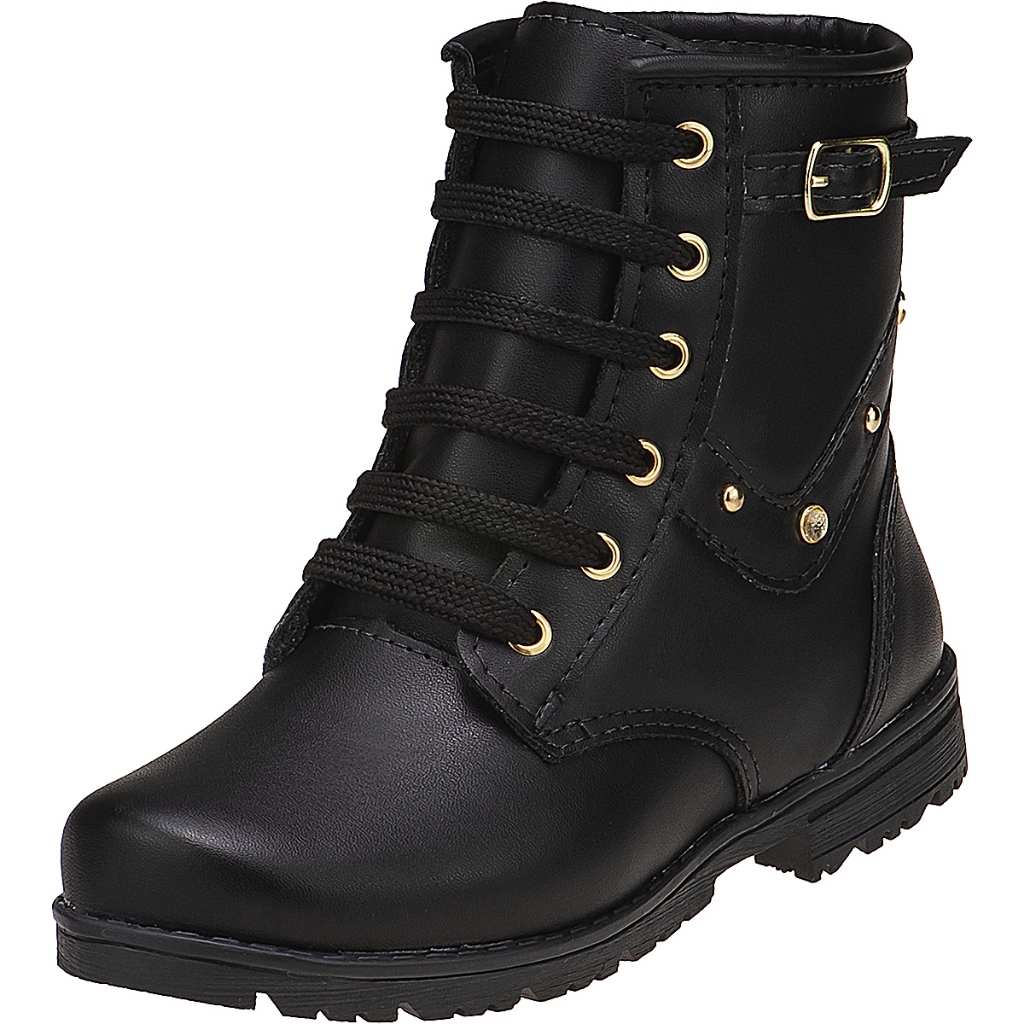 Bota Coturno Infantil Stilo Rosê Montaria Leve Confortável Fivela-2139