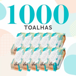 Caixa com 10 Lenços/Toalhas Umedecidas Mumm Baby c/100 Unidades Cada - Tampa FlipTop em Oferta na Shopee