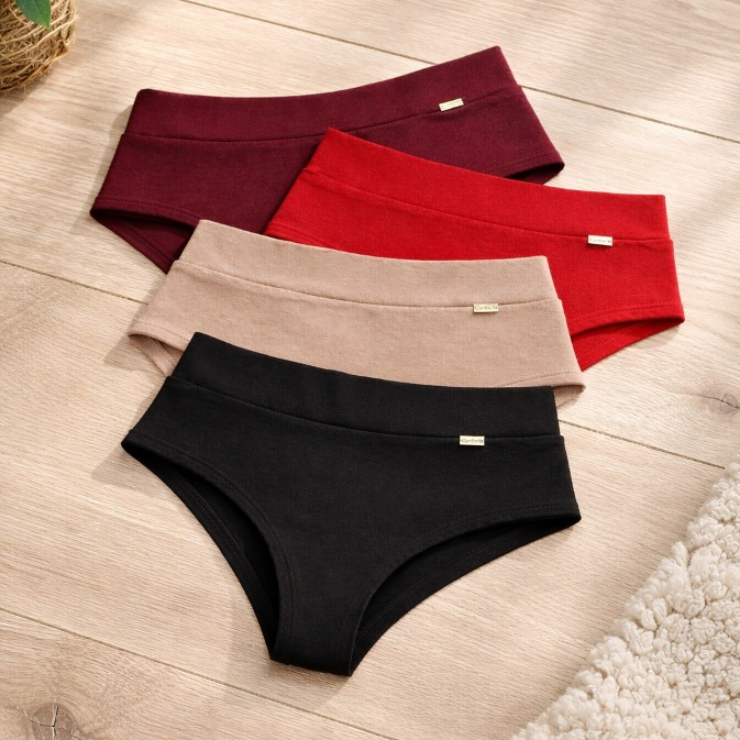 Kit de Calcinha Conforto cós Médio Algodão cotton Lateral Larga Moda íntima Academia  2,3,5,7,10 pç