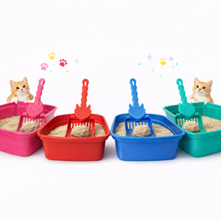 Caixa de Areia Grande Para Gatos Banheiro Sanitário + Pá Higiênica Brinqpet em Oferta na Shopee