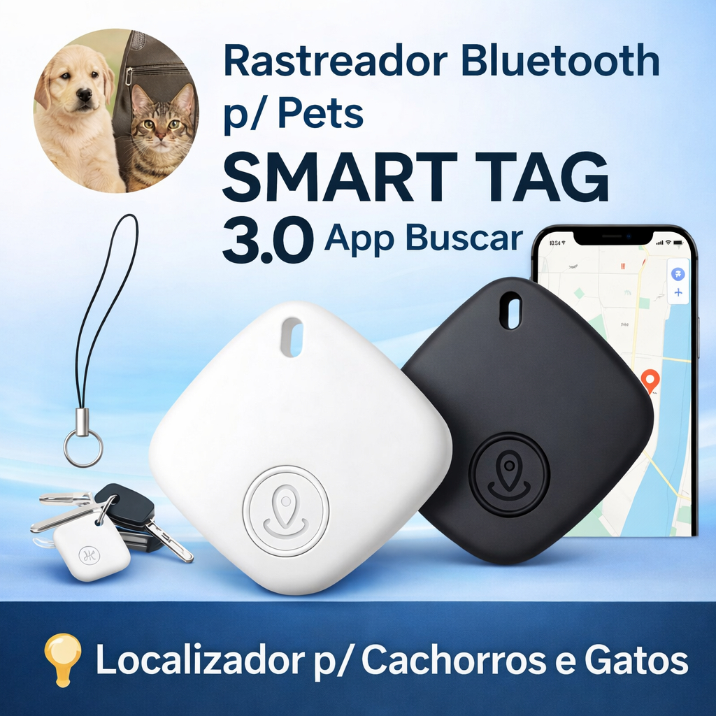 Rastreador Smart Tag iPhone Find My Sem Mensalidade Localizador Bluetooth Pet Chaves IOS em Oferta na Shopee