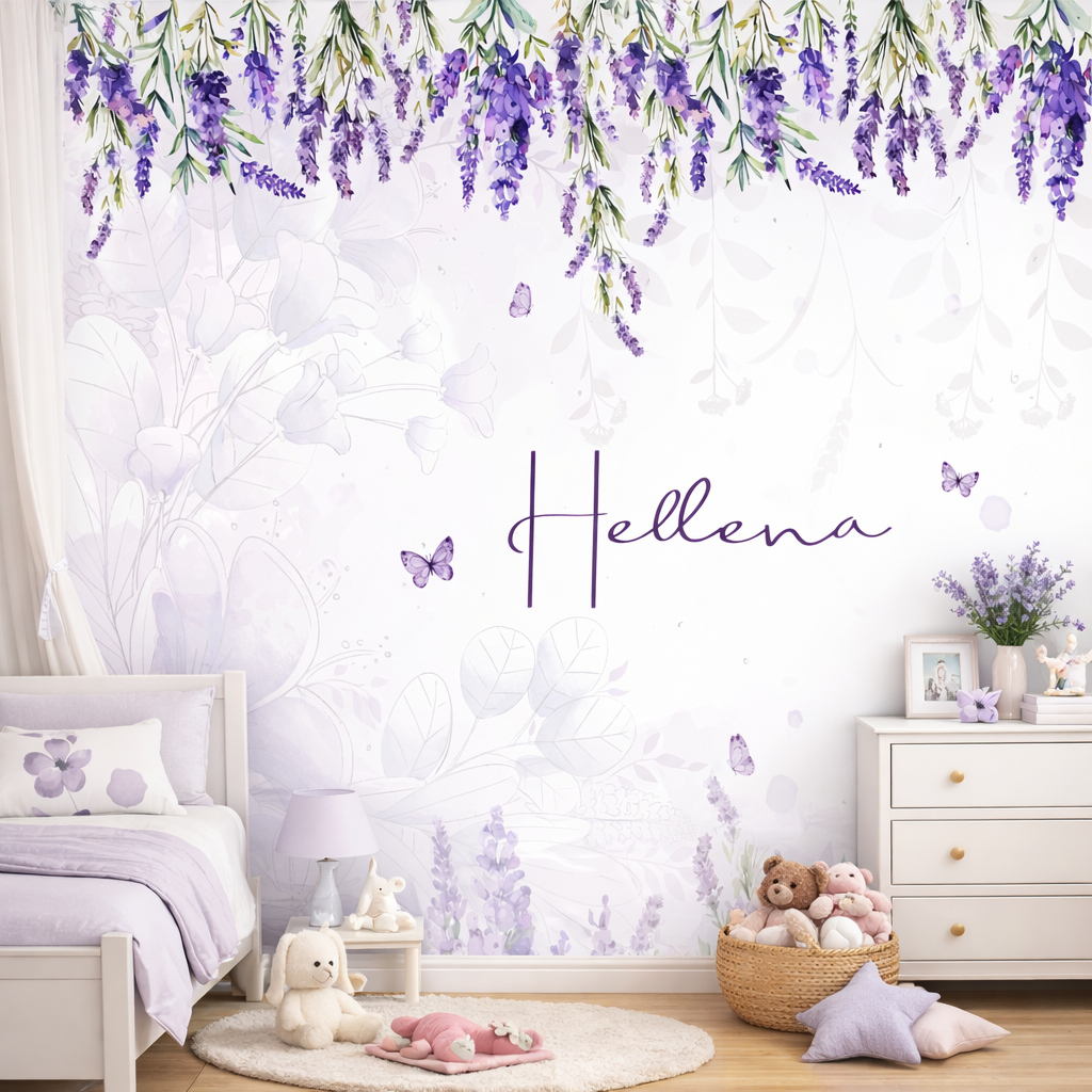 Papel de Parede Jardim Encantado Personalizado Decoração Quarto Menina Lavável  Painel Completo em Oferta na Shopee