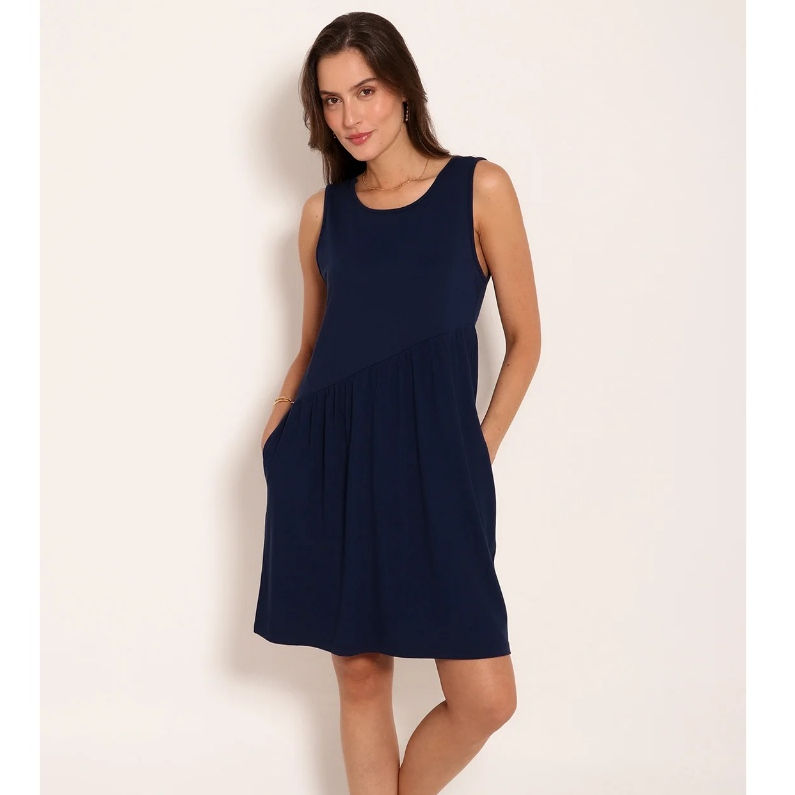 Vestido Feminino Regatinha Casual Básico Elegante Tendência Blogueirinha