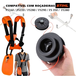 Cinto Duplo Profissional + Carretel P/ Roçadeira Stihl FS160 FS220 FS280 FS300 FS380 em Oferta na Shopee