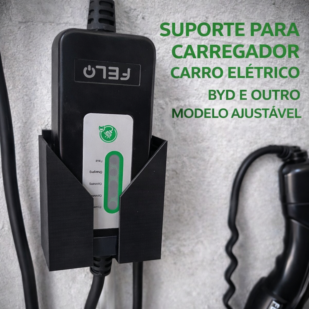 Suporte Ajustável para Carregador Portátil BYD Dolphin Mini  carregador adaptador suporte carro eletrico