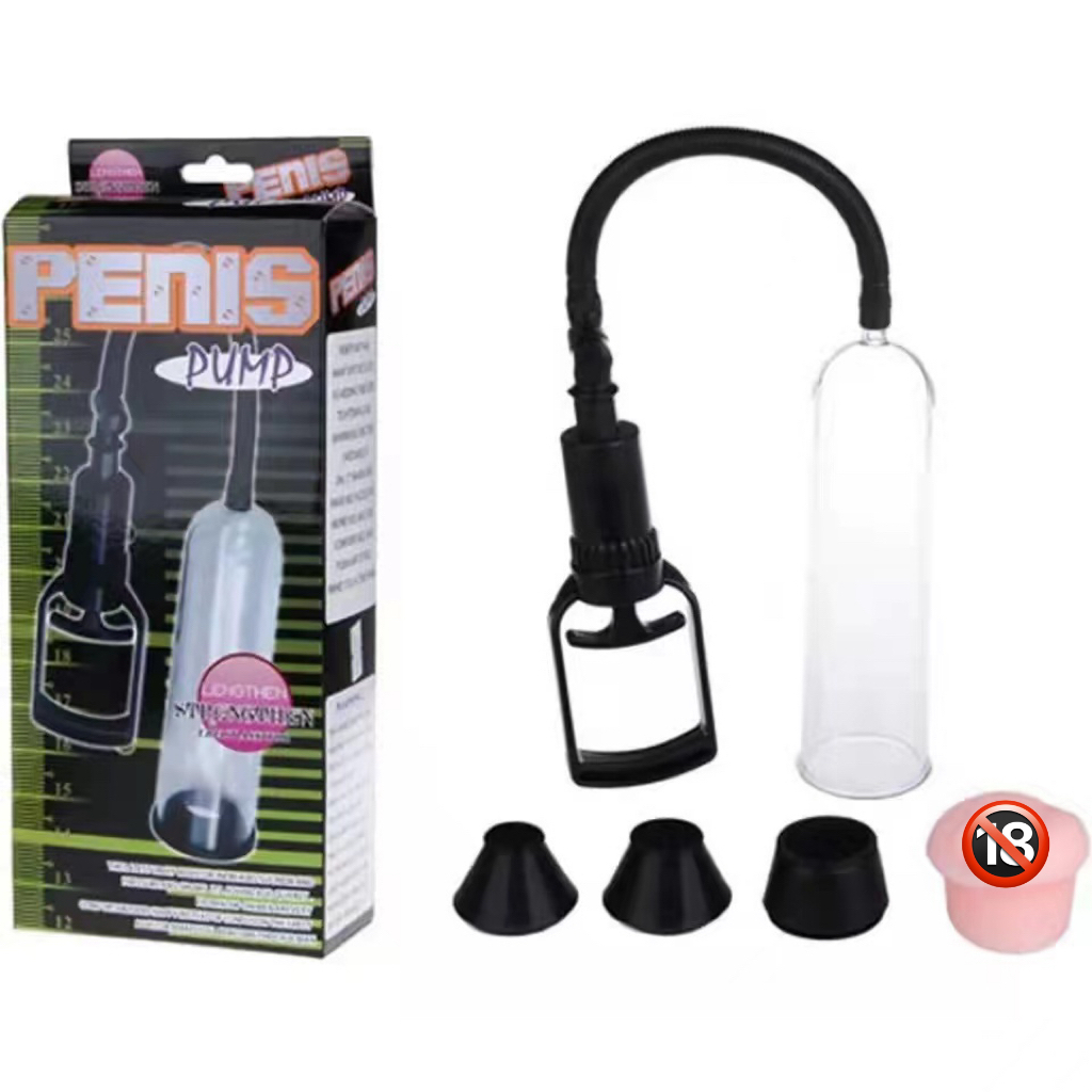 Bomba Peniana Masculina19.5CM Manual Com 3 Aneis Tamanhos Diferentes(P/M/G) BB-PEQ