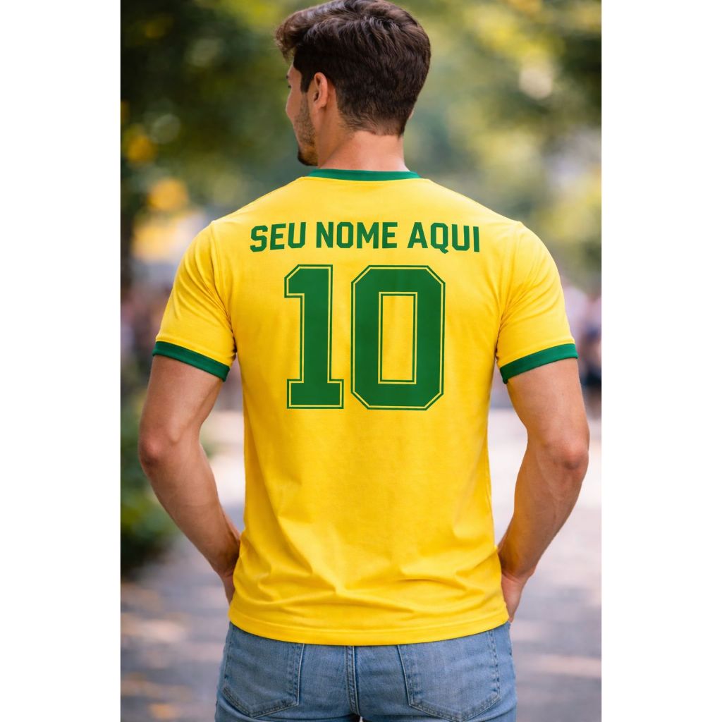 Camisa Do Brasil Personalizada Nome e Numero Unisex  Eleição