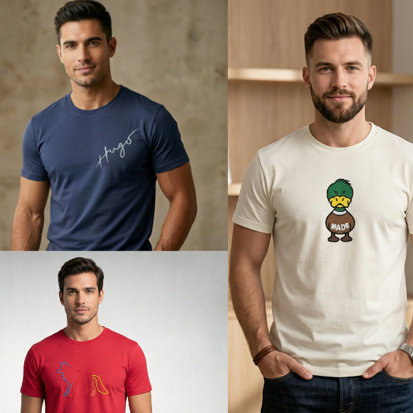KIT COM 3  CAMISETAS PERUANAS GOLD MALHA EGÍPCIA  FIO 50.1 - MALHA GROSSA