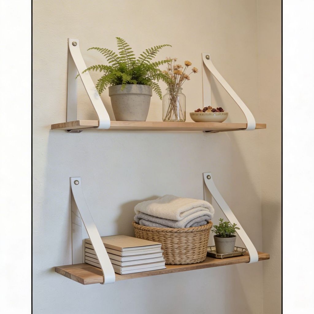 Kit 2 e 4 Prateleiras Rústica Madeira Premium MDF Premium 60x15cm Decorativa Parede Sala Tv Banheiro