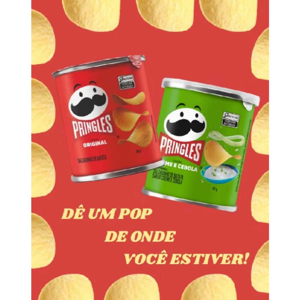 Salgadinho Batata Frita Pringles - Kit 12 unidades