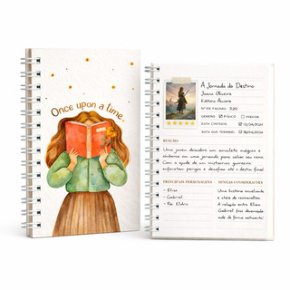 Planner Diário De Leitura De Livros A5 Caderno 80 Folhas 75g Planer Diario Livro Leitura …