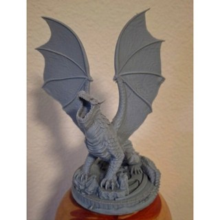 Miniatura de Dragão, RPG, D&D, Dragon, cinza, Impressão 3D