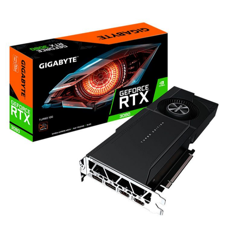 Placa de Video Gigabyte GeForce RTX 3080 Turbo, LHR, 10GB, GDDR6X, 320-bit