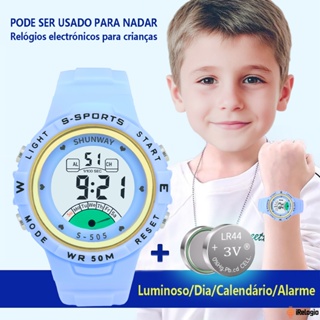 Relógio Digital Infantil À Prova D'água Com Display Luminoso Multifuncional Esportivo Para Meninos E Meninas Presentes em Oferta na Shopee