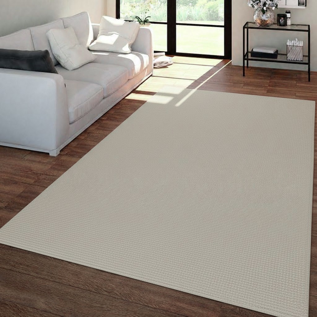 Tapete Algodão Sala Quarto Canelado 140x200cm Off White Antiderrapante em Oferta na Shopee