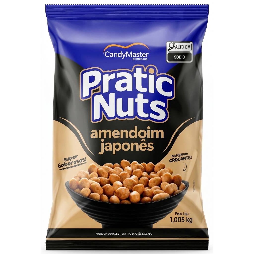 Amendoim tipo Japonês 1,005 kg em Oferta na Shopee