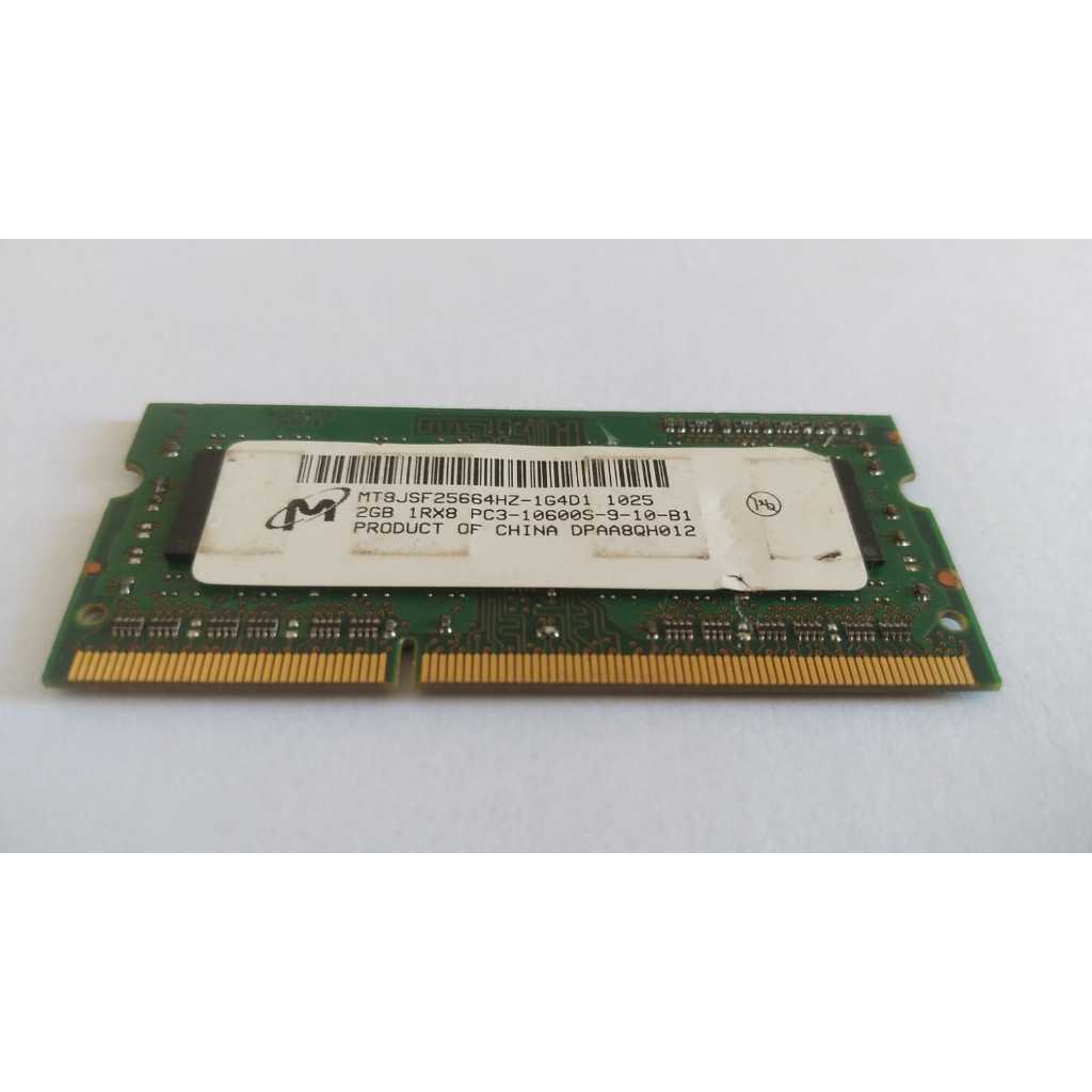 memoria ddr3 2GB Micron pc3-10600s 1Rx8 para notebook