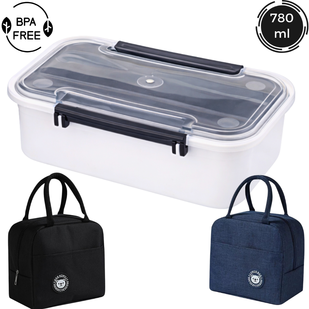 Marmita Fitness 780ml Pote Plástico Para Refeição Microondas BPA Free