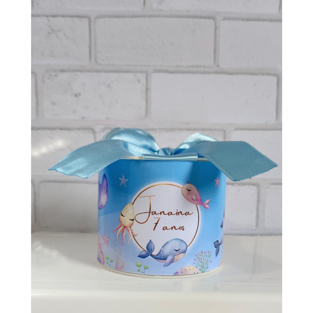 Kit Tubolatas personalizadas 5x6 - Lembrancinha de Aniversário Fundo Do Mar / Diversos temas, Maternidade, Chá de bebê, 