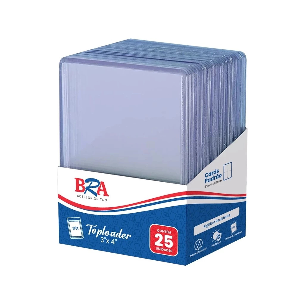 TopLoader unidades 1 a 10 (25pt - tamanho interno) Para Cards TCG Pokémon One Piece Magic Kpop — imagem 2 de 2