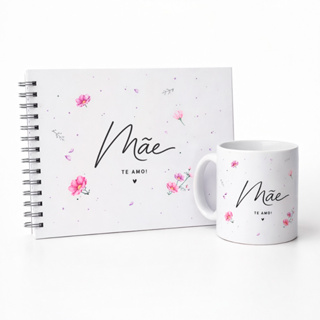 Kit Presente Dia das Mães Álbum de Fotos + Caneca Minimalista Álbum de Memórias para Mãe 20x22 cm em Oferta na Shopee