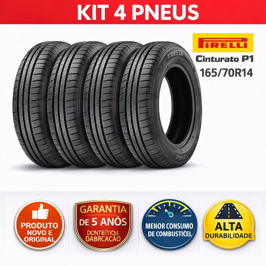 Kit 4 Pneus Pirelli Cinturato P1 165/70R14 85t